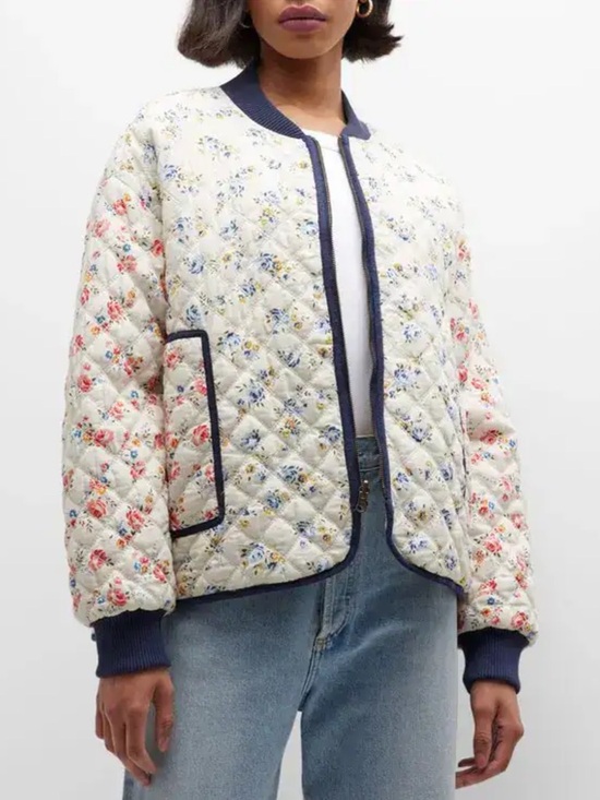 THE GREAT. Jackets & Blazers - THE GREAT. THE REVERSIBLE QUILTED BOMBER - ROSE PATCHWORK Large